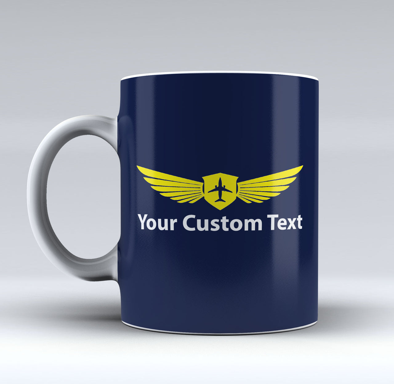 Custom Name & Badge (2) Designed Mugs