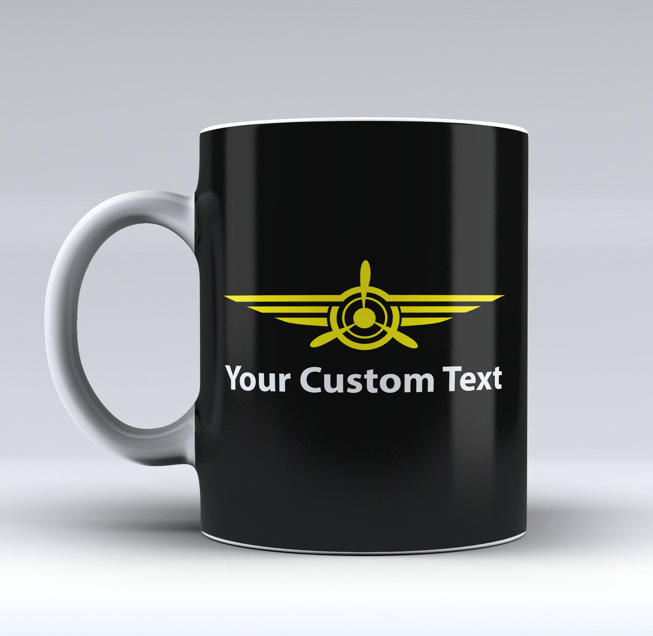 Custom Name & Badge (3) Designed Mugs