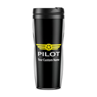 Thumbnail for Custom Name & Pilot & Badge Designed Plastic Travel Mugs