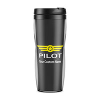 Thumbnail for Custom Name & Pilot & Badge Designed Plastic Travel Mugs