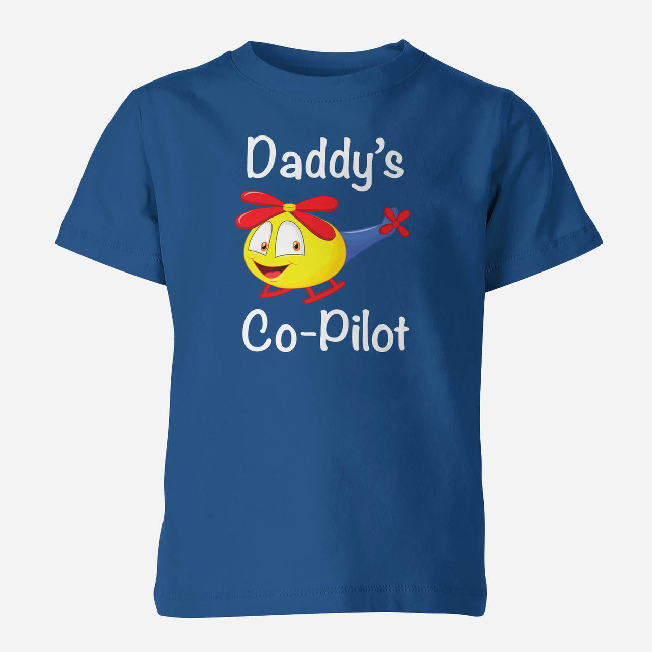 Daddy's Co-Pilot (Helicopter) Designed Children T-Shirts