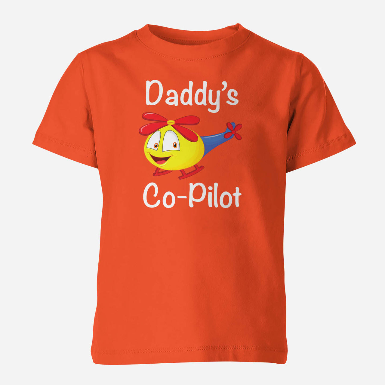 Daddy's Co-Pilot (Helicopter) Designed Children T-Shirts
