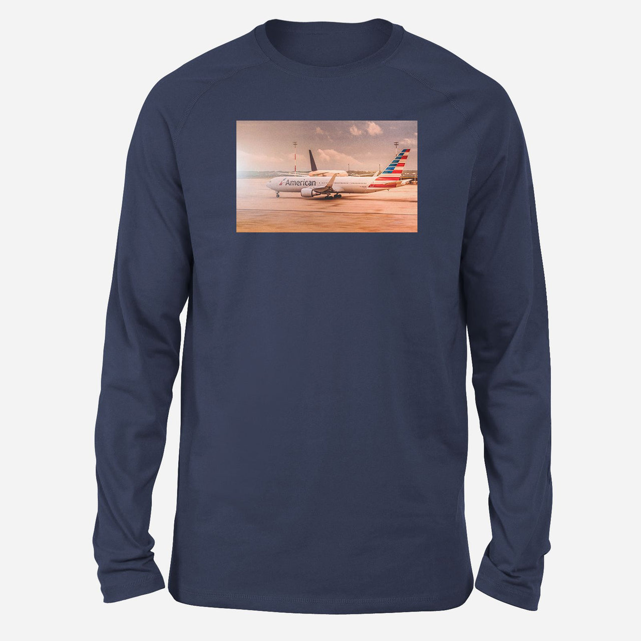 American Airlines Boeing 767 Designed Long-Sleeve T-Shirts