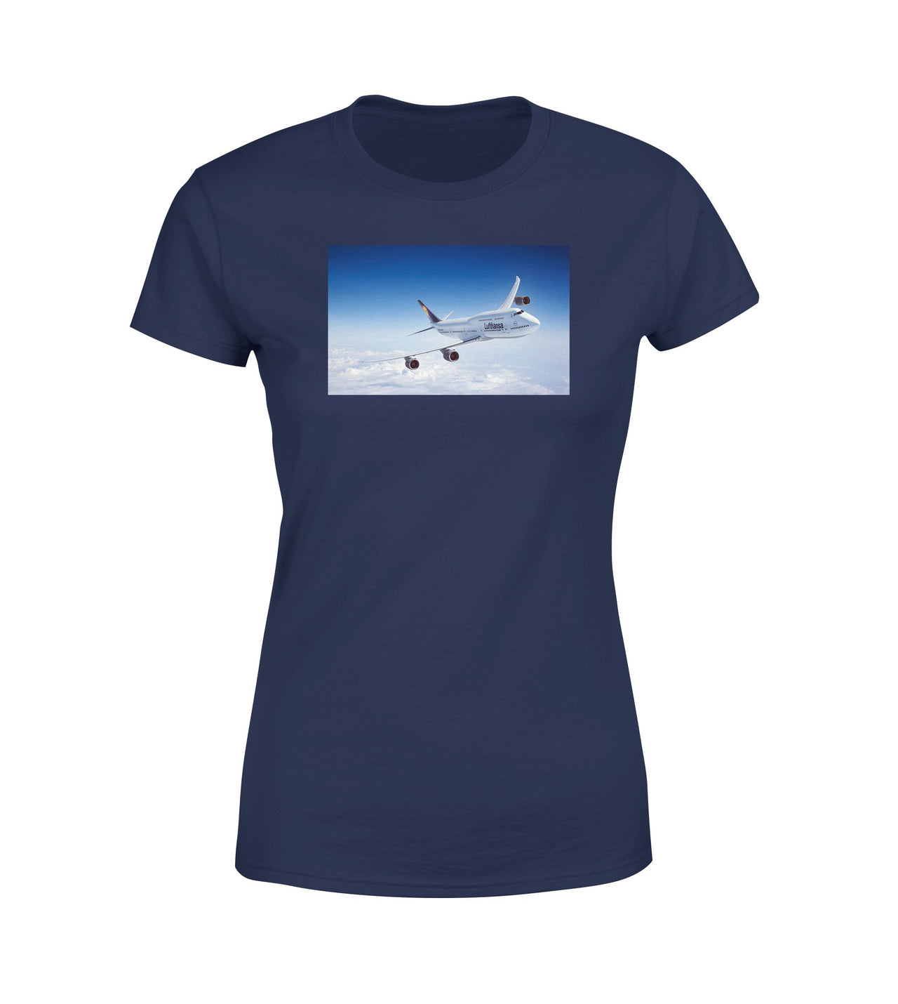 Cruising Lufthansa's Boeing 747 Designed Women T-Shirts