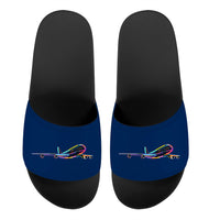 Thumbnail for Multicolor Airplane Designed Sport Slippers