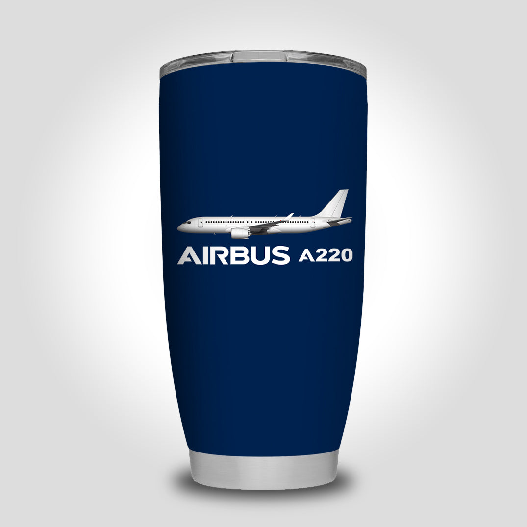 The Airbus A220 Designed Tumbler Travel Mugs