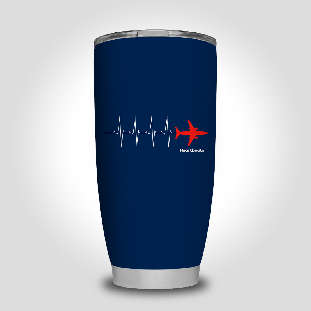 Aviation Heartbeats Designed Tumbler Travel Mugs