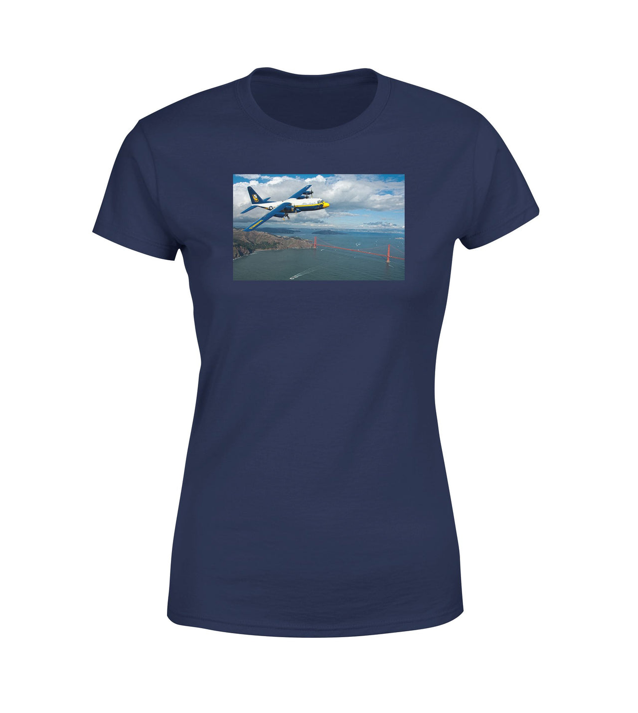 Blue Angels & Bridge Designed Women T-Shirts