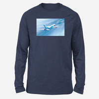 Thumbnail for Beautiful Painting of Boeing 787 Dreamliner Designed Long-Sleeve T-Shirts
