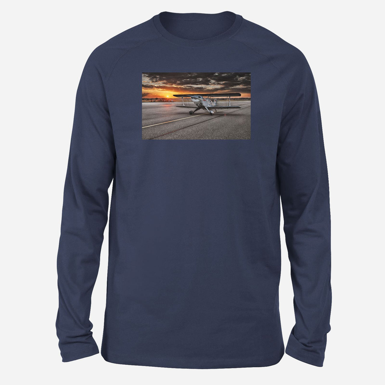 Beautiful Show Airplane Designed Long-Sleeve T-Shirts