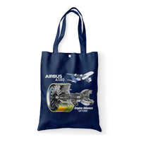 Thumbnail for Airbus A380 & GP7000 Engine Designed Tote Bags