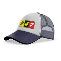 Thumbnail for Flat Colourful 747 Designed Trucker Caps & Hats