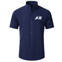 Thumbnail for ATR & Text Designed Short Sleeve Shirts
