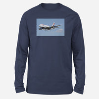 Thumbnail for Landing British Airways A380 Designed Long-Sleeve T-Shirts