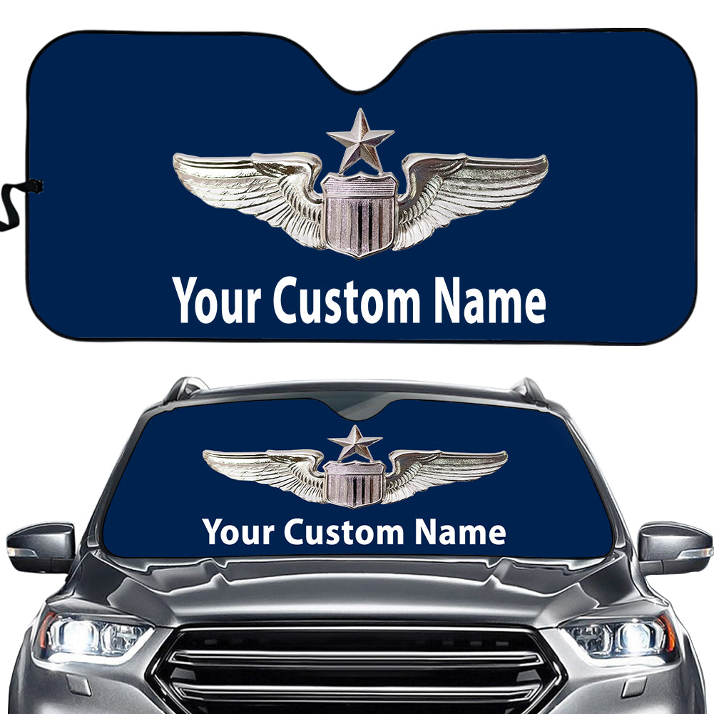 Custom Name (US Air Force & Star) Designed Car Sun Shade