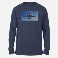 Thumbnail for Airplane From Below Designed Long-Sleeve T-Shirts