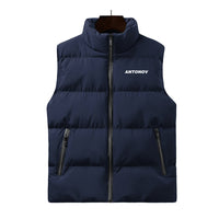 Thumbnail for Antonov & Text Designed Puffy Vests