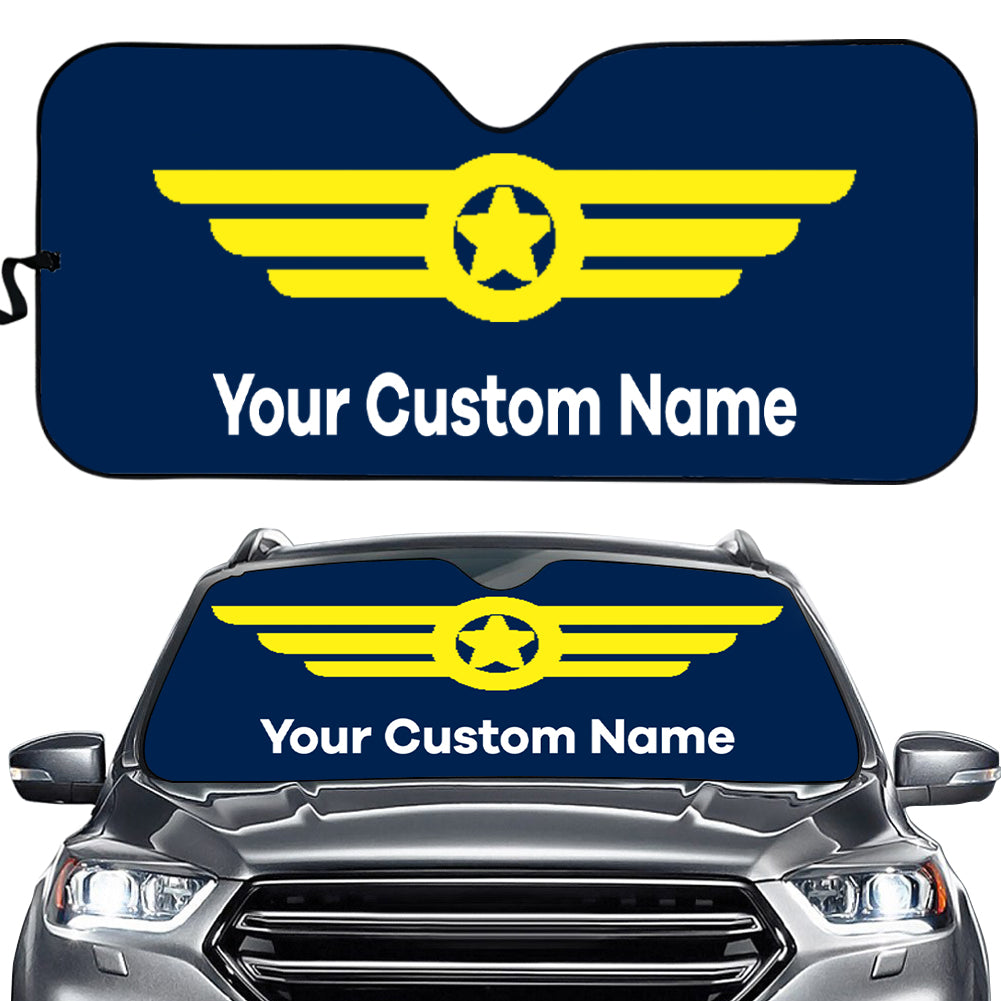 Custom Name (Badge 1) Designed Car Sun Shade