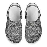 Thumbnail for Dark Coloured Airplanes Designed Hole Shoes & Slippers (WOMEN)