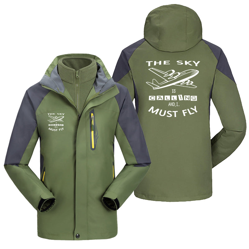 The Sky is Calling and I Must Fly Designed Thick Skiing Jackets
