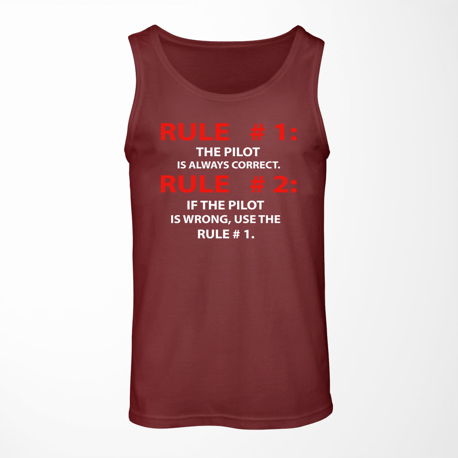 Rule 1 - Pilot is Always Correct Designed Tank Tops