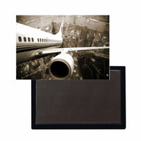 Thumbnail for Departing Aircraft & City Scene behind Designed Magnets