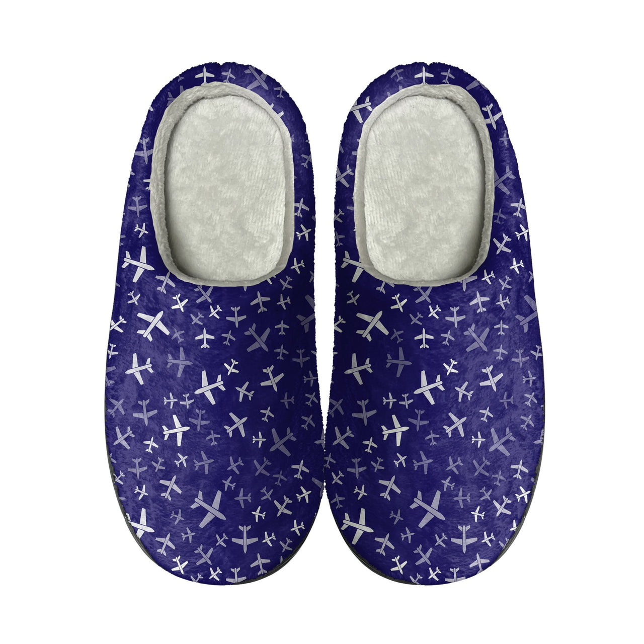 Different Sizes Seamless Airplanes Designed Cotton Slippers
