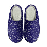 Thumbnail for Different Sizes Seamless Airplanes Designed Cotton Slippers