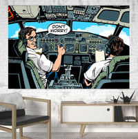 Thumbnail for Don't Worry Thumb Up Captain Printed Canvas Posters (1 Piece) Aviation Shop 
