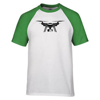 Thumbnail for Drone Silhouette Designed Raglan T-Shirts