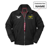 Thumbnail for Drone Silhouette Designed Vintage Style Jackets