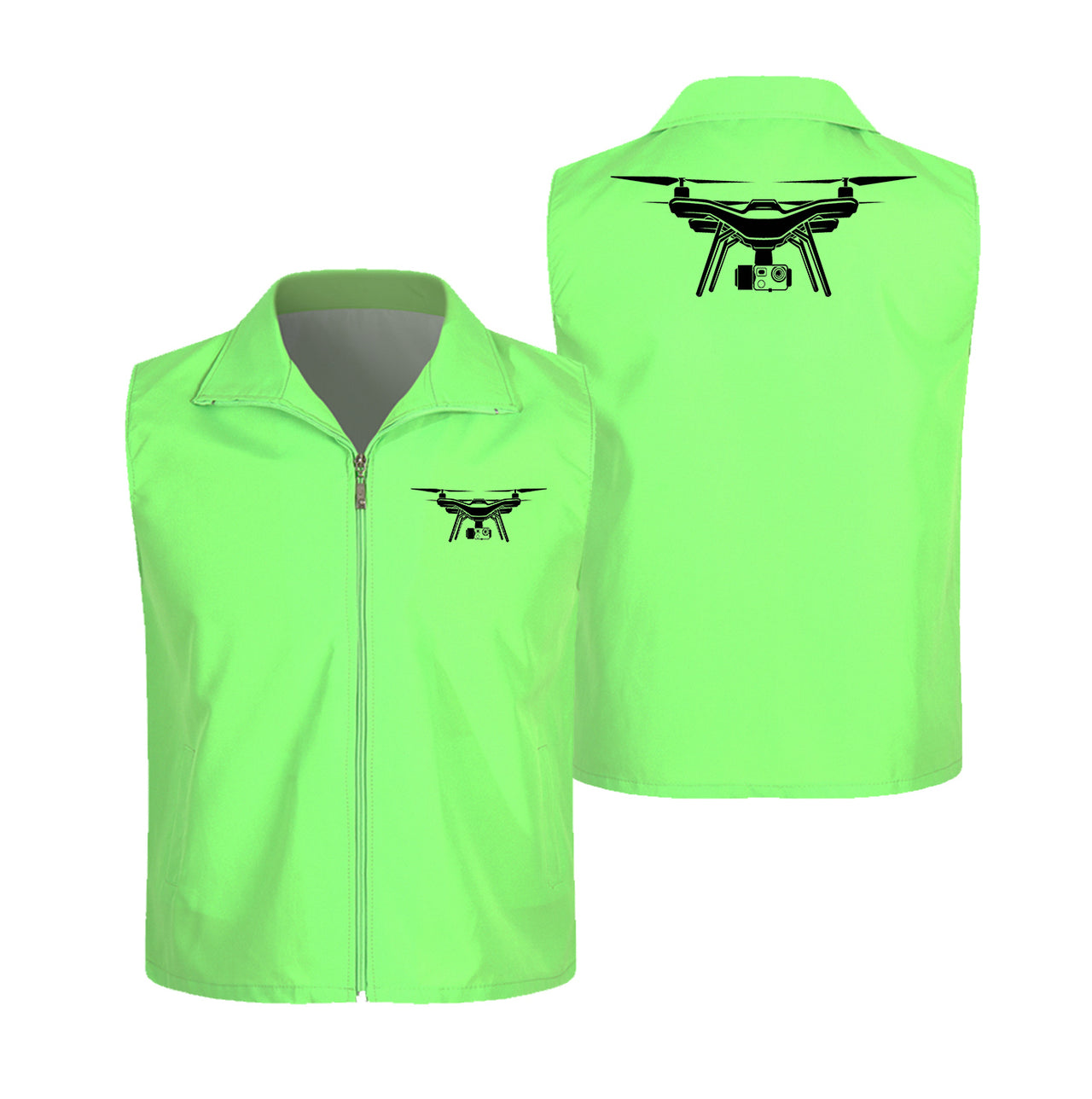 Drone Silhouette Designed Thin Style Vests