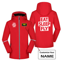 Thumbnail for Eat Sleep Fly Designed Rain Coats & Jackets