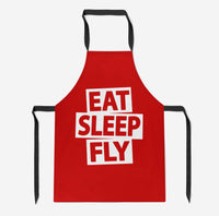 Thumbnail for Eat Sleep Fly Designed Kitchen Aprons