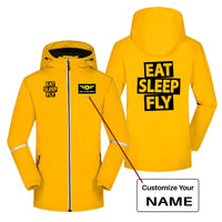 Thumbnail for Eat Sleep Fly Designed Rain Coats & Jackets