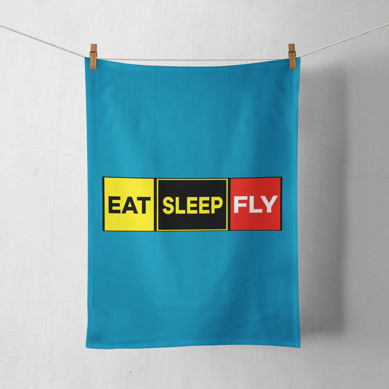 Eat Sleep Fly (Colourful) Designed Towels