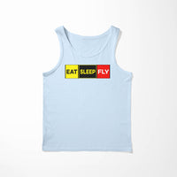 Thumbnail for Eat Sleep Fly (Colourful) Designed Tank Tops