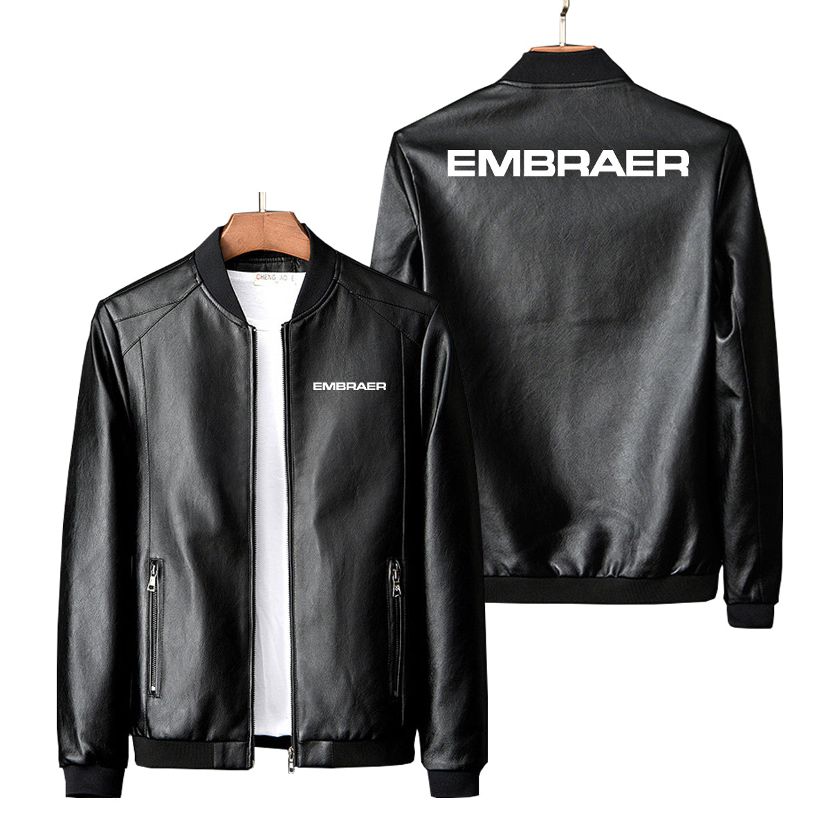 Embraer & Text Designed PU Leather Jackets