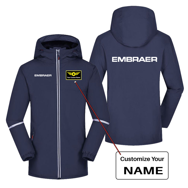 Embraer & Text Designed Rain Coats & Jackets