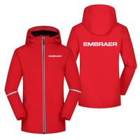 Thumbnail for Embraer & Text Designed Rain Coats & Jackets