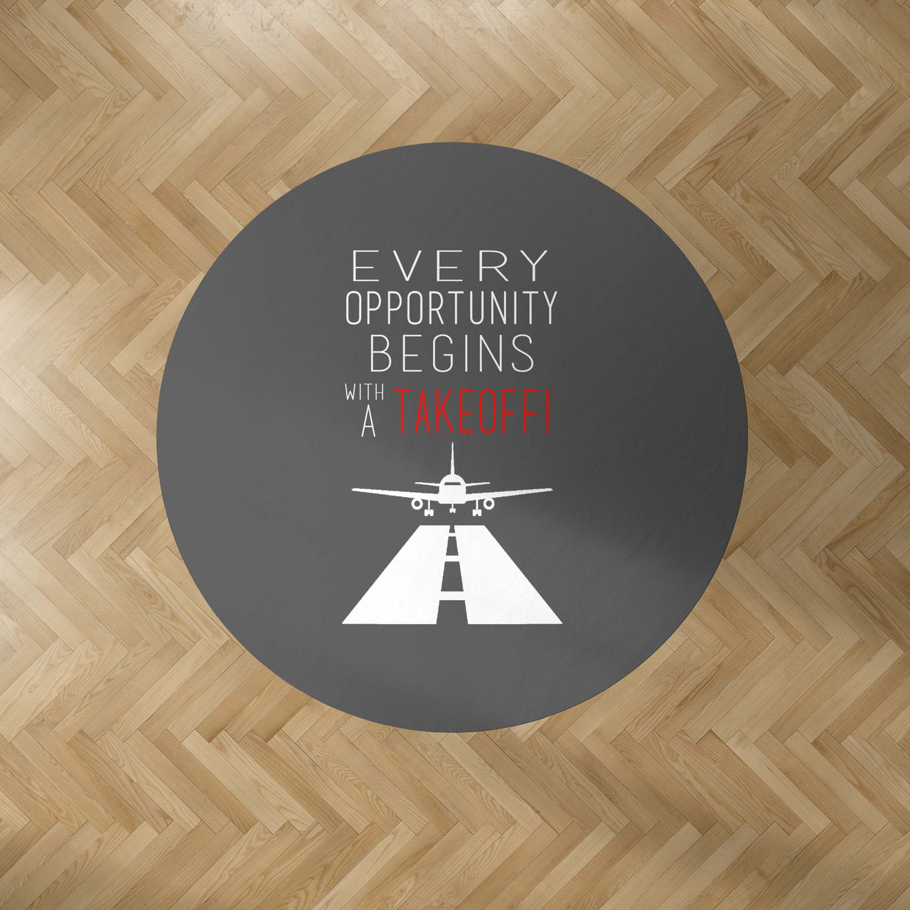 Every Opportunity Designed Carpet & Floor Mats (Round)