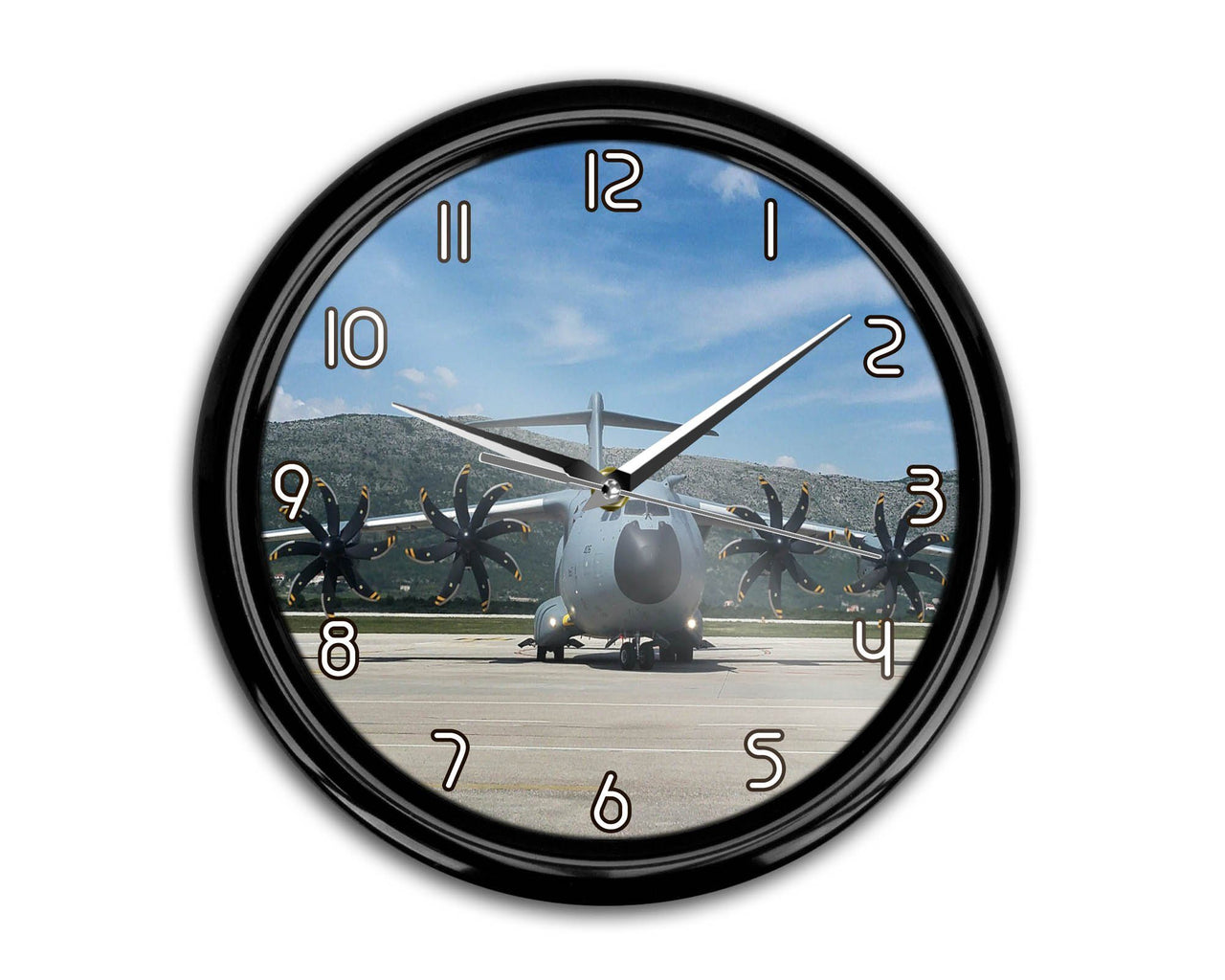 Face to Face with Airbus A400M Printed Wall Clocks Aviation Shop 