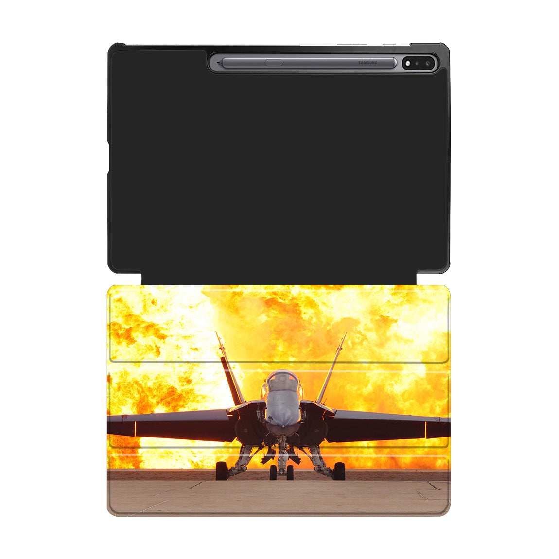 Face to Face with Air Force Jet & Flames Designed iPad Cases