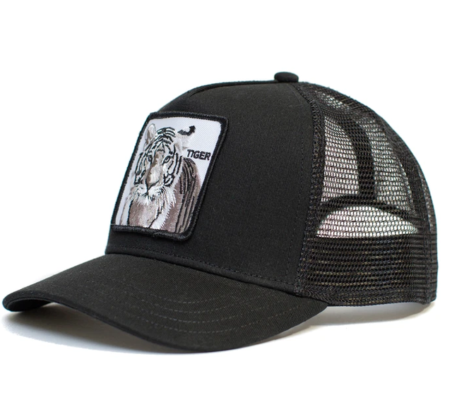 Fashion Animal Snapback TIGER BLACK Designed Hats
