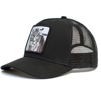 Thumbnail for Fashion Animal Snapback TIGER BLACK Designed Hats