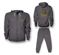 Thumbnail for Fighter Machine Designed Zipped Hoodies & Sweatpants Set