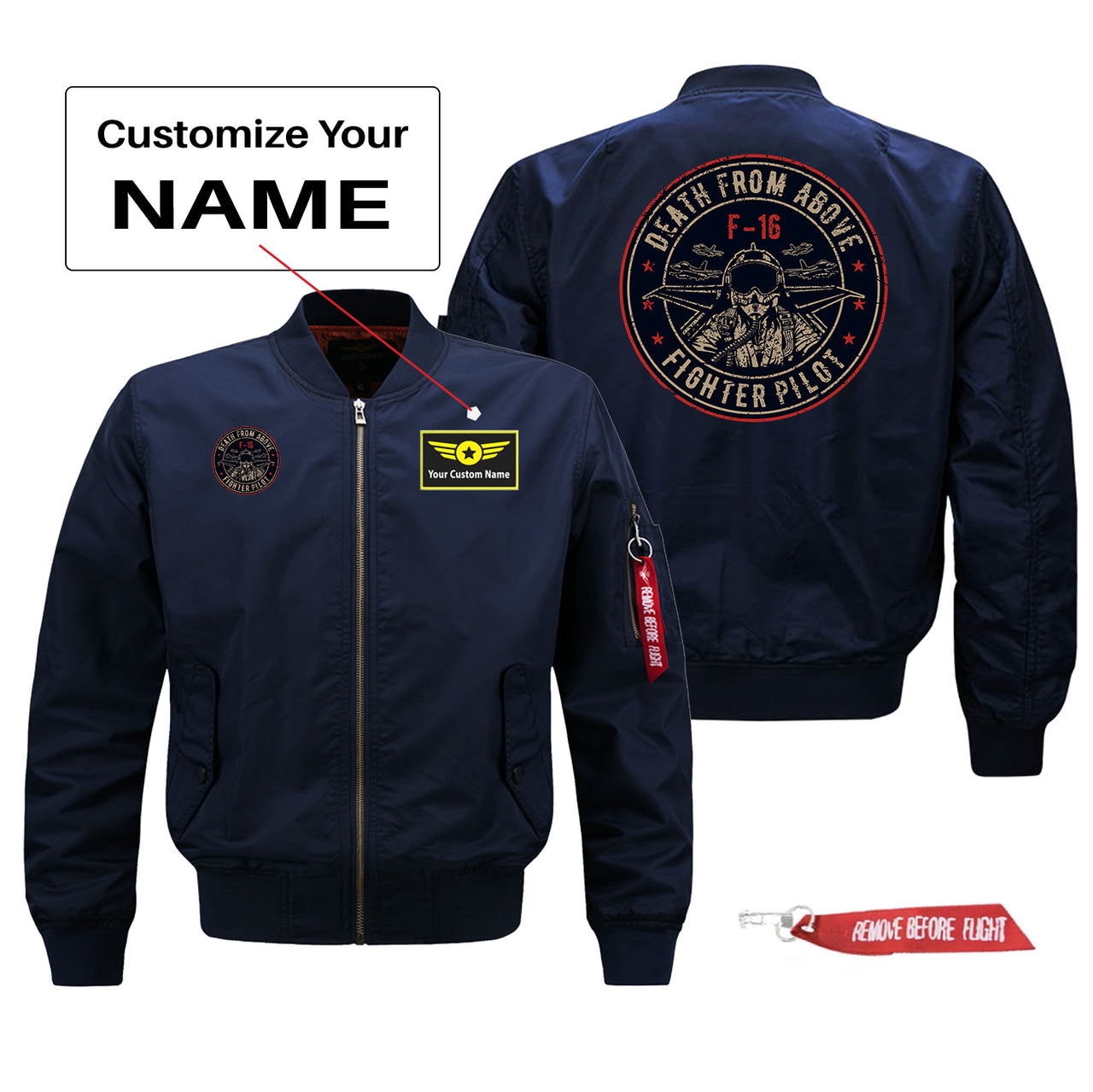 Fighting Falcon F16 - Death From Above Designed Pilot Jackets (Customizable)