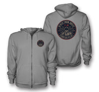 Thumbnail for Fighting Falcon F16 - Death From Above Designed Zipped Hoodies
