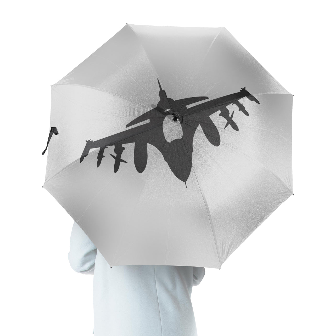 Fighting Falcon F16 Silhouette Designed Umbrella