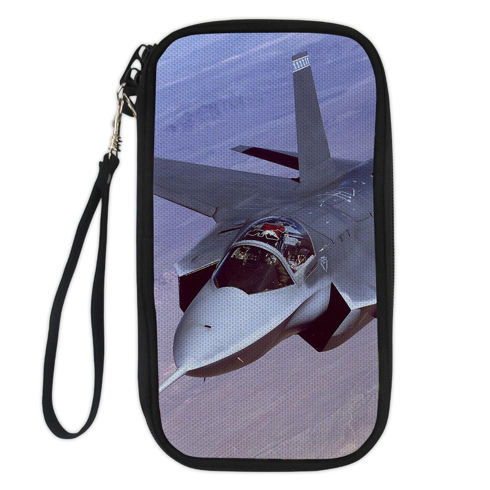 Fighting Falcon F35 Captured in the Air Designed Travel Cases & Wallets